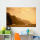 Hawaii, Kauai, Na Pali Coast, Sunset, Orange Hues Wall Mural