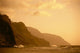 Hawaii, Kauai, Na Pali Coast, Sunset, Orange Hues Wall Mural