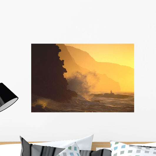 Misty Yellow Sky Wall Mural