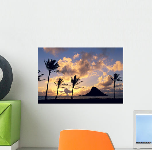 Palms On Shore Wall Mural