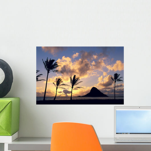 Palms On Shore Wall Mural