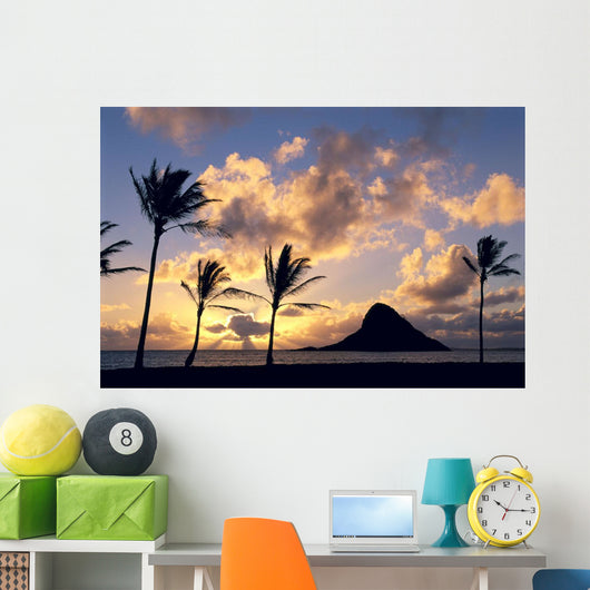 Palms On Shore Wall Mural