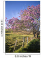 Hawaii, Maui, Upcountry With Jacaranda Tree, Blue Skies, And Fence Wall Mural