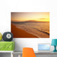 Hawaii, Maui, Hazy Orange Sunset Over Ka'anapali Beach, Gentle Waves Wall Mural