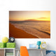 Hawaii, Maui, Hazy Orange Sunset Over Ka'anapali Beach, Gentle Waves Wall Mural