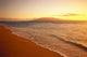 Hawaii, Maui, Hazy Orange Sunset Over Ka'anapali Beach, Gentle Waves Wall Mural