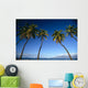 Boats Anchored In Ocean Distant Wall Mural