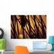 Hawaii, Molokai, Kapuaiwa Coconut Grove, Trees Silhouetted At Sunset Wall Mural