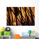 Hawaii, Molokai, Kapuaiwa Coconut Grove, Trees Silhouetted At Sunset Wall Mural