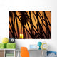 Hawaii, Molokai, Kapuaiwa Coconut Grove, Trees Silhouetted At Sunset Wall Mural
