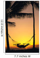 Silhouetted Couple Laying In Hammock On Beach At Sunset, Palm Trees Wall Mural