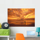 Couple Silhouetted On The Beach During Sunset Wall Mural