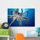 Hawaii, Day Octopus In Midwater, Underside With Sun Shining Through Wall Mural
