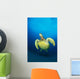 Hawaii, Green Sea Turtle Swims To Surface, View Of Underside Wall Mural