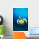Hawaii, Green Sea Turtle Swims To Surface, View Of Underside Wall Mural
