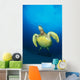 Hawaii, Green Sea Turtle Swims To Surface, View Of Underside Wall Mural