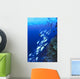 Australia, Schooling Bigeye Trevally, Diver In Background Wall Mural