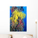 Close-Up Of Yellow And Red Alcyonarian Coral On Life Boat Davit Wall Mural