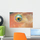 Fiji, Extreme Close-Up Of Female Parrotfish Eye At Night Wall Mural