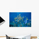 Fiji, Schooling Longfin Bannerfish Diver Background Wall Mural