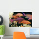 Fiji, Close-Up Side View, One Male And Several Female Lyretail Anthias Wall Mural