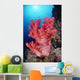 Reef Scene In Blue Ocean With Sunburst Wall Mural