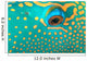 Australia, Extreme Close-Up Eye Of Bicolor Parrotfish Wall Mural