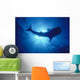 Hawaii, Whale Shark Backlit By Sunburst Silhouette Wall Mural