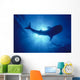 Hawaii, Whale Shark Backlit By Sunburst Silhouette Wall Mural