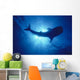 Hawaii, Whale Shark Backlit By Sunburst Silhouette Wall Mural