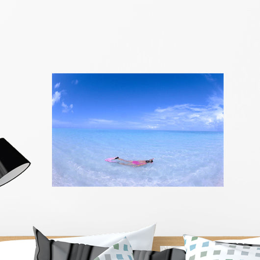 Blue Skies With Wispy Clouds Wall Mural