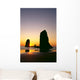 Oregon, Cannon Beach, Sea Stacks At Sunset Wall Mural