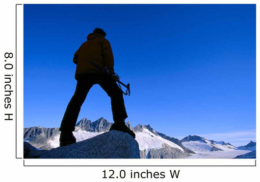 Hiker / Climber Takes In View Wall Mural