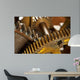 dirty industrial gears background Wall Mural