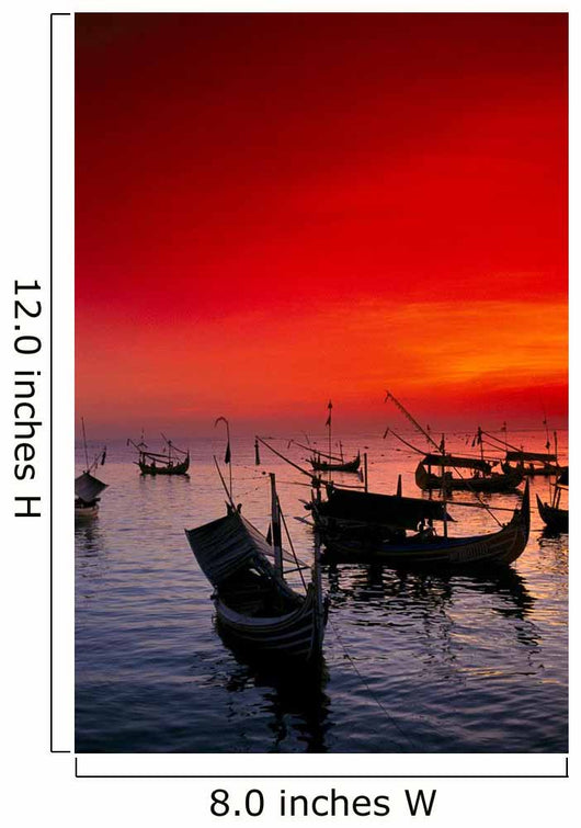 Red Sunset Sky Wall Mural