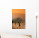 China, The Great Wall At Hazy Orange Sunset Wall Mural