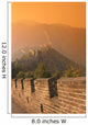 China, The Great Wall At Hazy Orange Sunset Wall Mural
