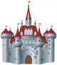 Fairy-Tale Castle on White Background Wall Decal