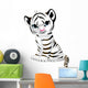 Cute White Tiger Cub Wall Decal