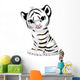 Cute White Tiger Cub Wall Decal