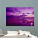 Hawaii, Maui, Kihei, Sunset, Purple Sky, Shoreline At Kamaole Beach Wall Mural