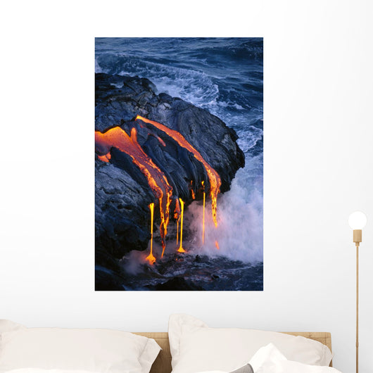 Steam Smoke Pahoehoe Wall Mural