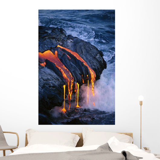 Steam Smoke Pahoehoe Wall Mural