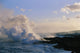 Hawaii, Big Island, Kalapana, Steam Cloud From Lava Flowing Into Ocean Wall Mural