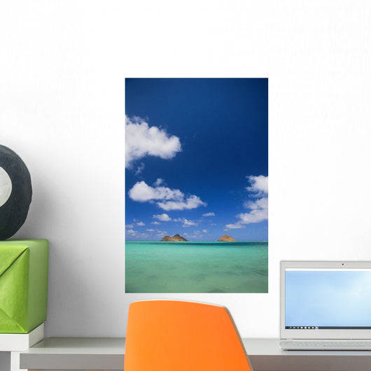White Clouds In Blue Sky Wall Mural