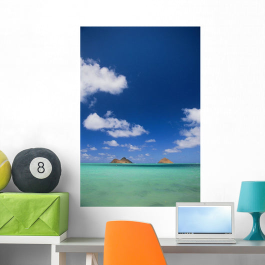 White Clouds In Blue Sky Wall Mural