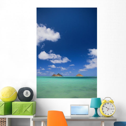 White Clouds In Blue Sky Wall Mural