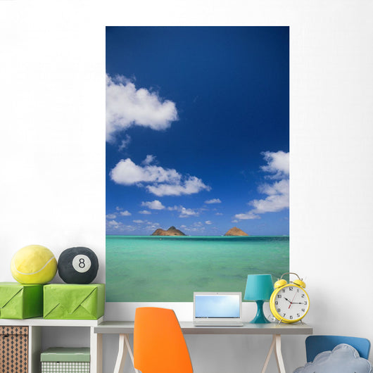 White Clouds In Blue Sky Wall Mural