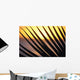 Close-Up Detail Palm Fronds Silhouetted Against Golden Sunset Skies Wall Mural