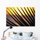 Close-Up Detail Palm Fronds Silhouetted Against Golden Sunset Skies Wall Mural